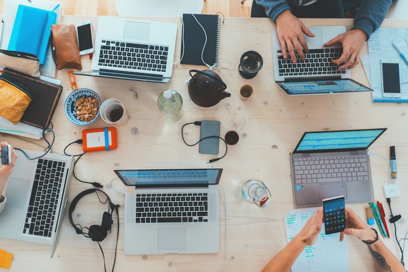 A distributed engineering team working together
